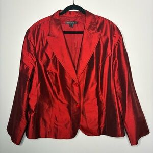 Lafayette 148 New York red silk Blazer, size 24